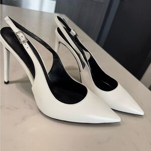 Tony Bianco White and Black Stiletto Heels